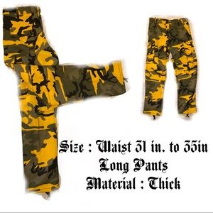 Camo Pants, Black and Yellow